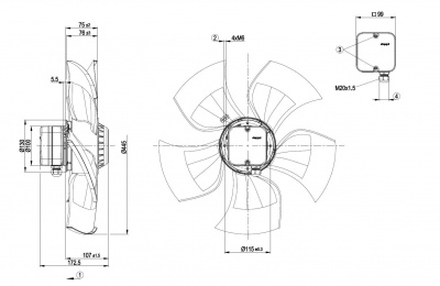 Вентилятор осевой ebmpapst A4D450AU0101