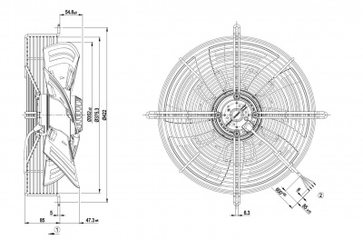 Вентилятор осевой ebmpapst S4E350AN0230