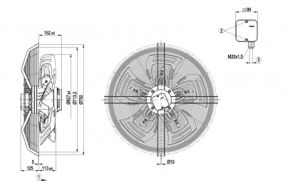 Вентилятор осевой ebmpapst S4D630BF0304